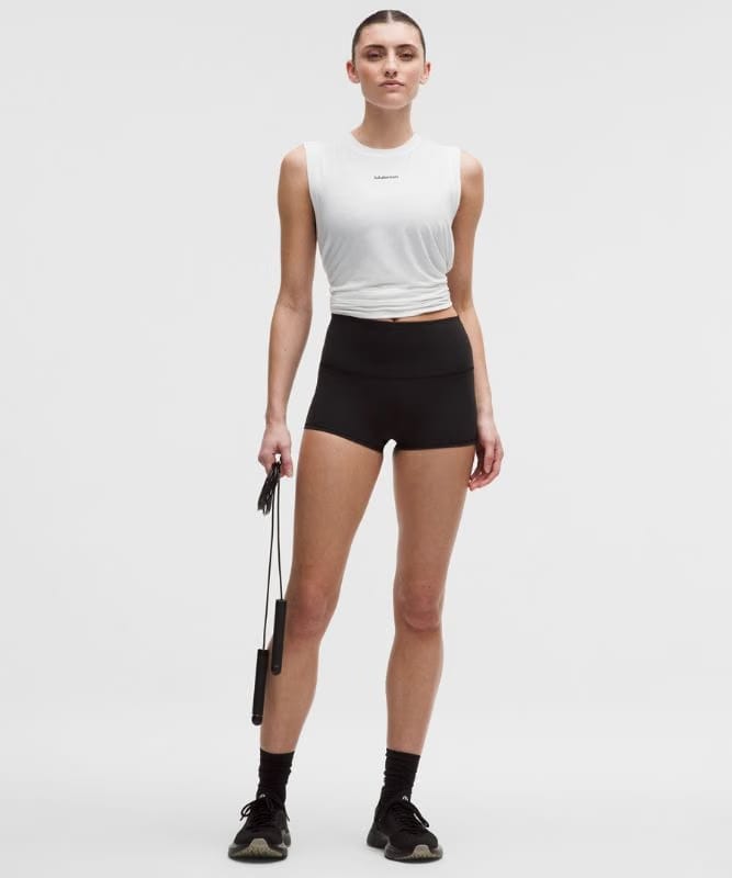 lululemon Jersey Training Muscle Tank Top Long *Wordmark - White
