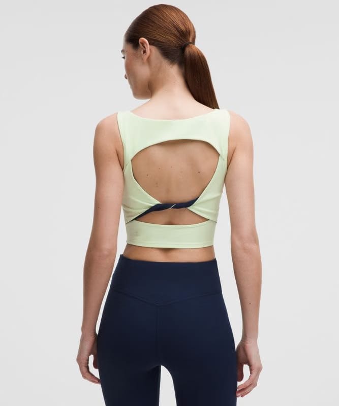 lululemon Nulu Twist-Back Tank Top - Matcha Magic/Club Blue