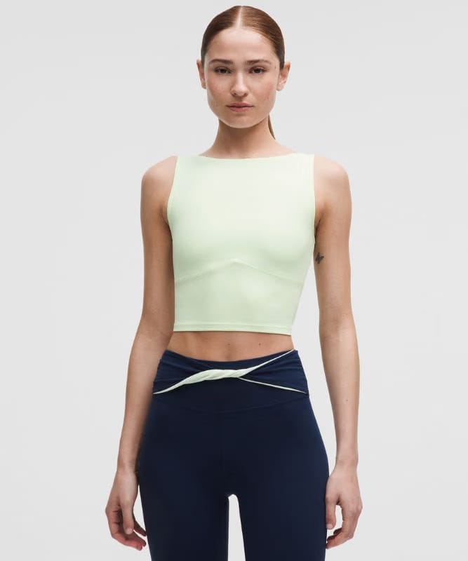 lululemon Nulu Twist-Back Tank Top - Matcha Magic/Club Blue