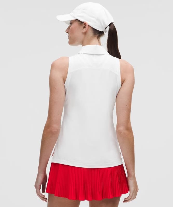 lululemon Quick-Dry Sleeveless Polo Shirt Straight Hem *Logo - Black