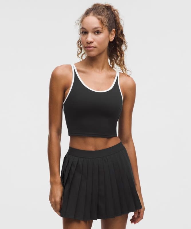 lululemon Scoop-Neck Cutout Tennis Tank Top *Medium Support, B/C Cup - Black/White