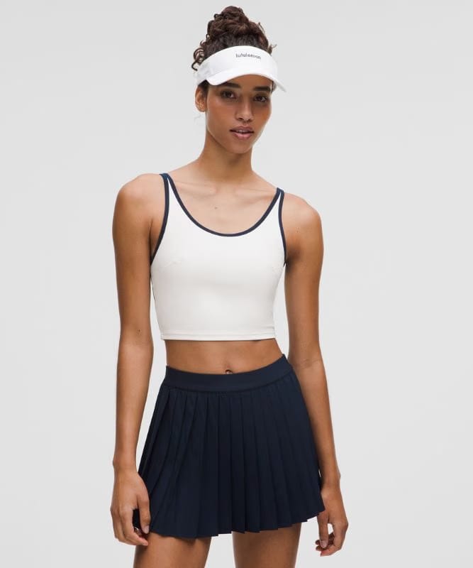 lululemon Scoop-Neck Cutout Tennis Tank Top *Medium Support, B/C Cup - White/Club Blue