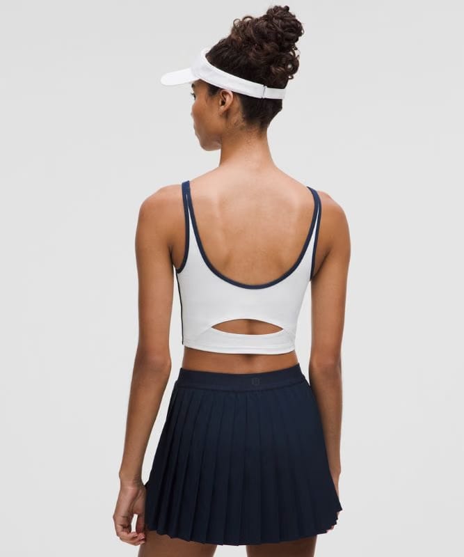 lululemon Scoop-Neck Cutout Tennis Tank Top *Medium Support, B/C Cup - White/Club Blue
