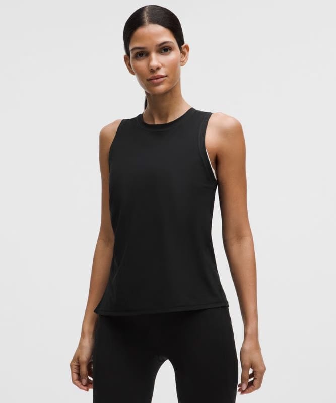 lululemon Side-Ruched Running Tank Top - Black