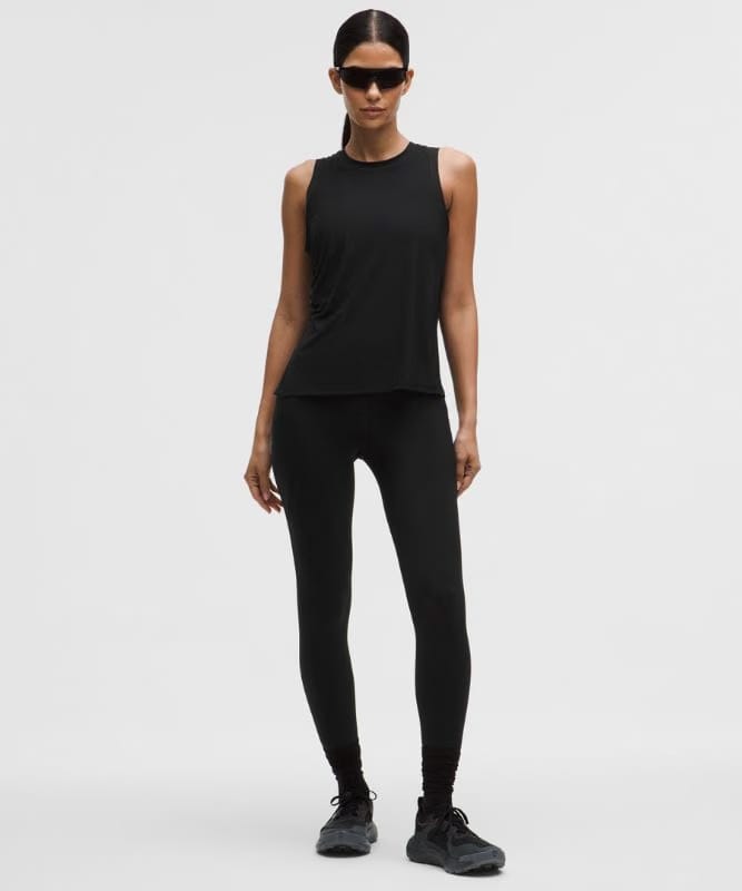 lululemon Side-Ruched Running Tank Top - Black