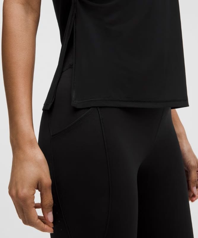 lululemon Side-Ruched Running Tank Top - Black