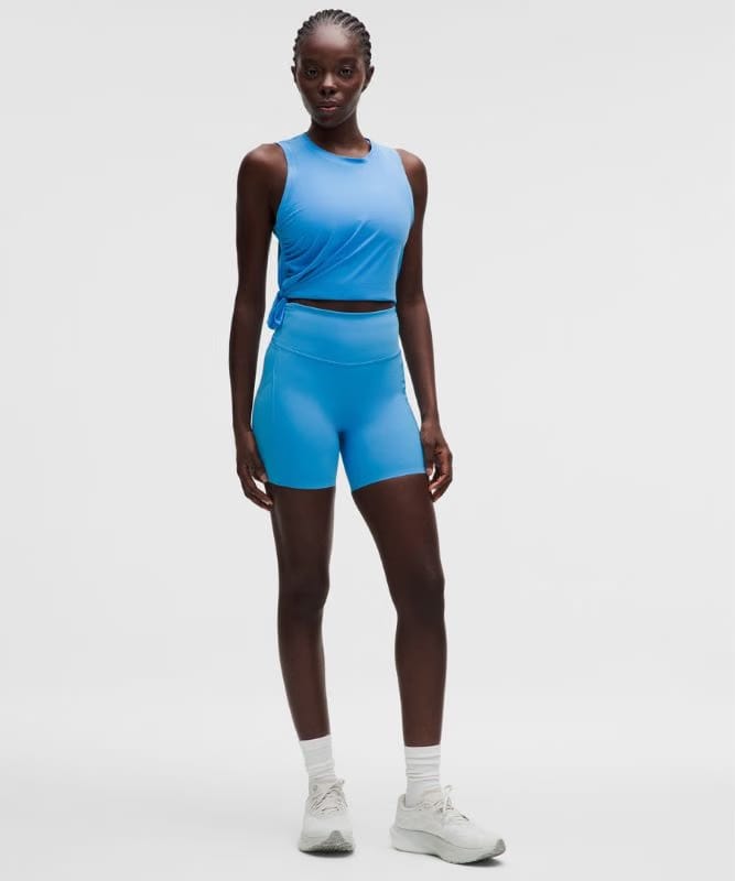 lululemon Side-Ruched Running Tank Top - Ocean Wave