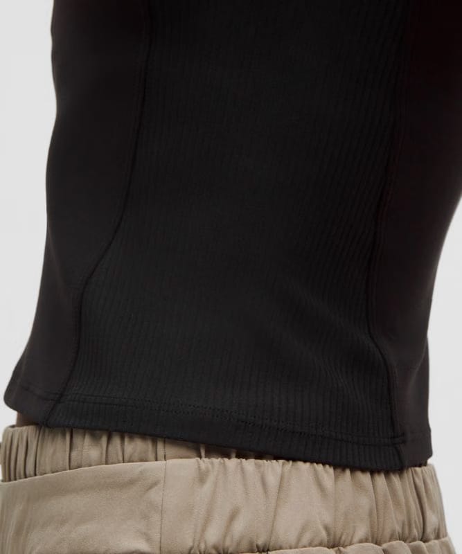 lululemon Smooth and Ribbed Nulu Scoop-Neck Tank Top *Light Support, B-D Cups - Black