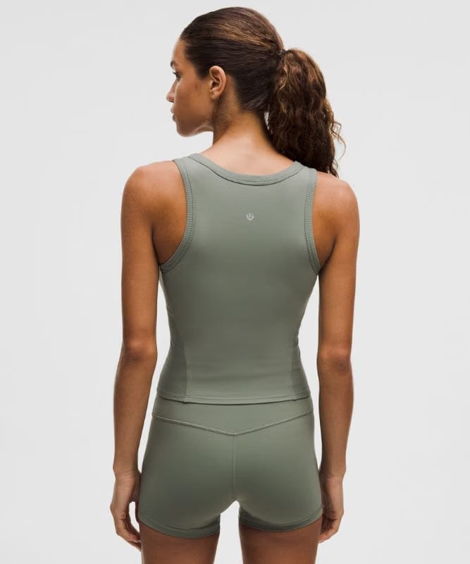 lululemon Smooth and Ribbed Nulu Scoop-Neck Tank Top *Light Support, B-D Cups - Willow Leaf