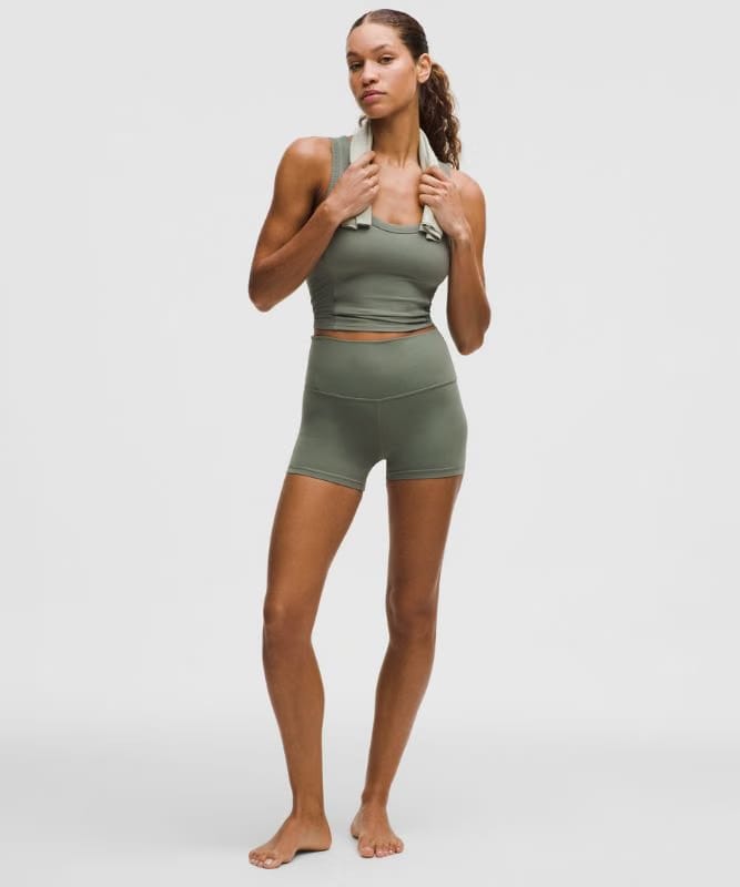 lululemon Smooth and Ribbed Nulu Scoop-Neck Tank Top *Light Support, B-D Cups - Willow Leaf