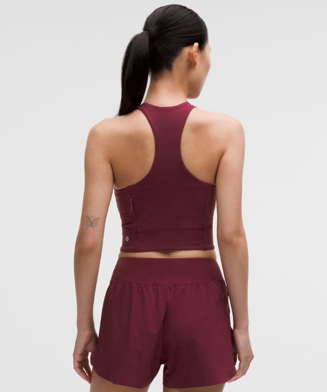 lululemon Swift Speed Cropped Tank Top *B/C Cup - Burgundy Bay