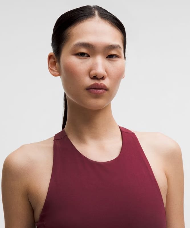 lululemon Swift Speed Cropped Tank Top *B/C Cup - Burgundy Bay
