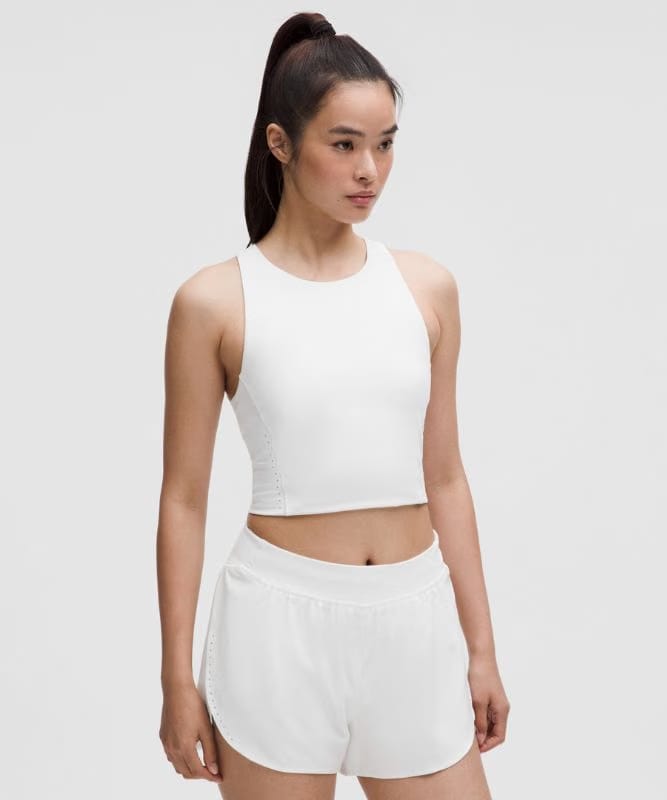 lululemon Swift Speed Cropped Tank Top *B/C Cup - White