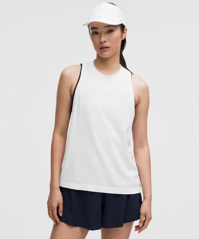 lululemon Swiftly Relaxed Tank Top Hip Length *Updated Fit - White/White