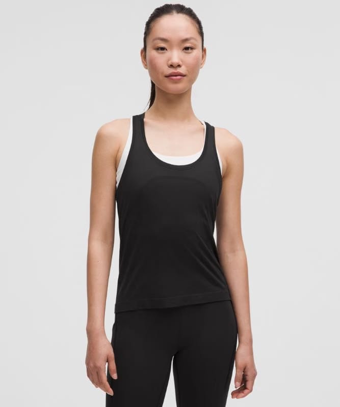 lululemon Swiftly Tech Racerback Tank Top 2.0 *Waist Length - Black/Black