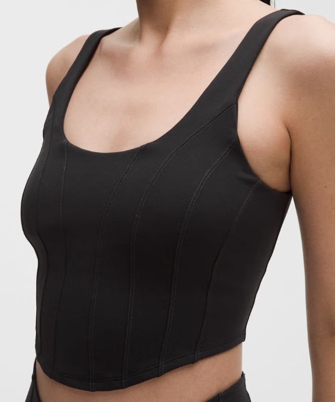lululemon Ultralu Corset-Stitch Tank Top *Light Support, B/C Cup - Black