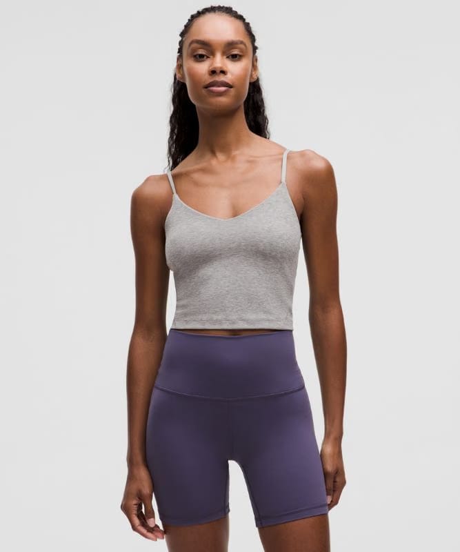 lululemon Align™ Cropped Cami Tank Top *Light Support, A/B Cup - Heathered Core Medium Grey