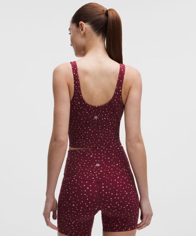 lululemon Align™ Tank Top *Light Support, A/B Cup - Heart Scatter Dot Print Candy Cloud Burgundy Bay