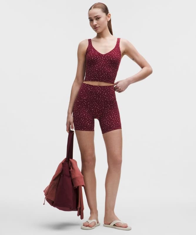 lululemon Align™ Tank Top *Light Support, A/B Cup - Heart Scatter Dot Print Candy Cloud Burgundy Bay