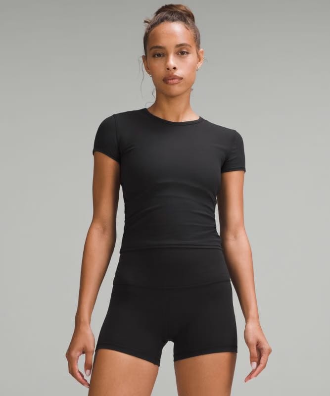 lululemon All It Takes Back-Twist Ribbed Short-Sleeve Shirt - Black
