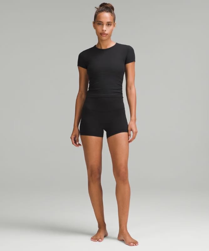lululemon All It Takes Back-Twist Ribbed Short-Sleeve Shirt - Black