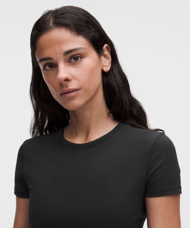 lululemon All It Takes Ribbed Keyhole Short-Sleeve Shirt - Black