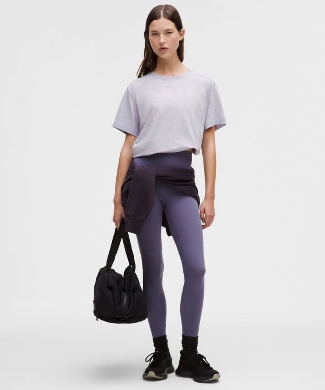 lululemon All Yours Organic Cotton Crewneck T-Shirt - Cirrus Wash Pink Parfait Iced Violet Sinatra Blue