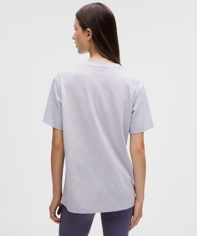 lululemon All Yours Organic Cotton Crewneck T-Shirt - Cirrus Wash Pink Parfait Iced Violet Sinatra Blue