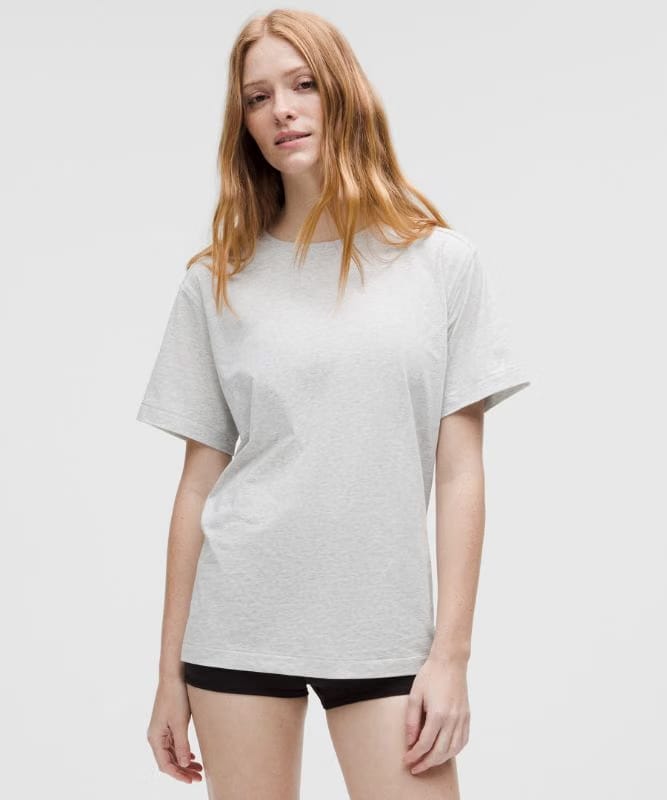 lululemon All Yours Organic Cotton Crewneck T-Shirt - Heathered Core Ultra Light Grey