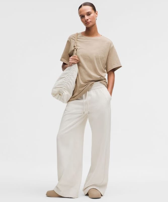 lululemon All Yours Organic Cotton Crewneck T-Shirt - Heathered Wacky Khaki