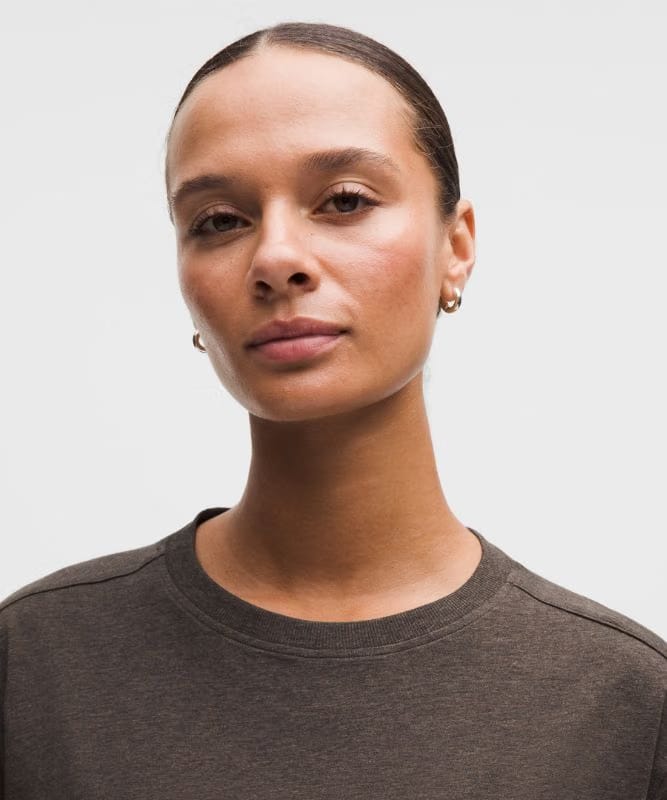 lululemon All Yours Organic Cotton Crewneck T-Shirt - Heathered Walnut Crunch