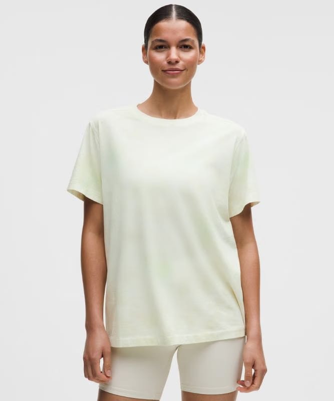 lululemon All Yours Organic Cotton Crewneck T-Shirt - Smoothie Wash Matcha Multi