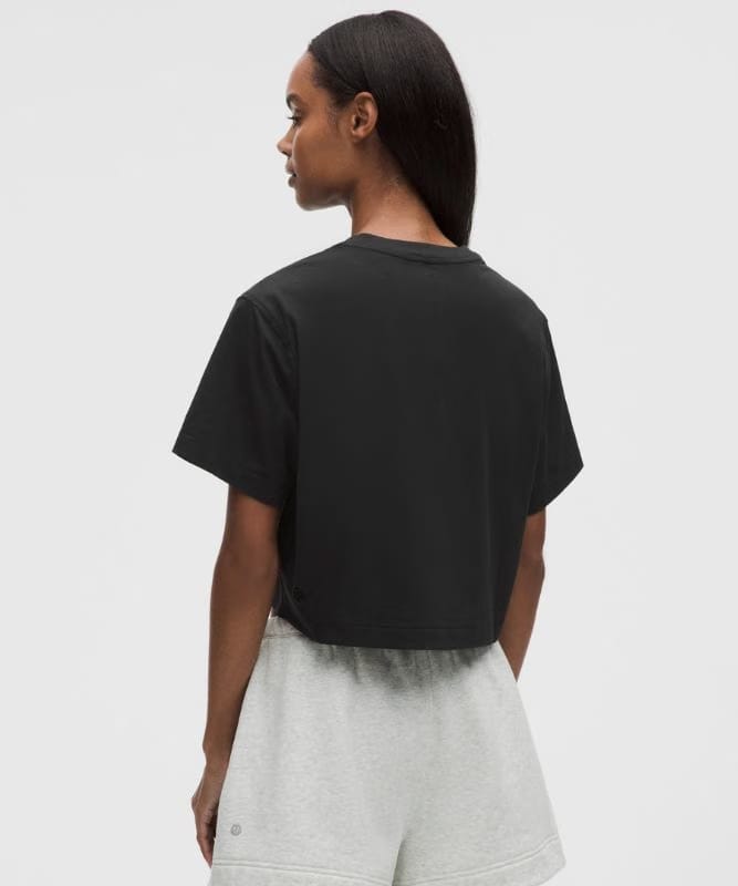 lululemon All Yours Organic Cotton Cropped T-Shirt - Black
