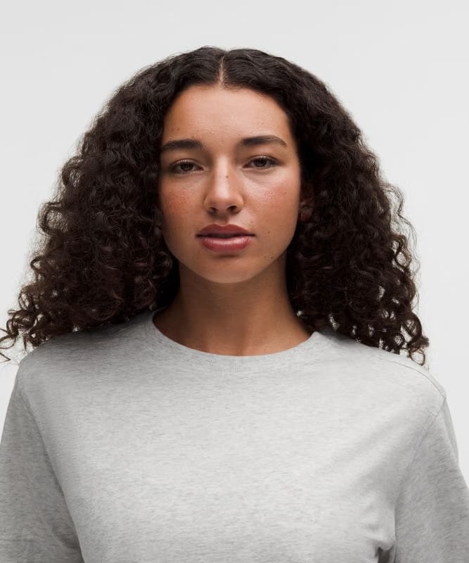 lululemon All Yours Organic Cotton Cropped T-Shirt - Heathered Core Ultra Light Grey