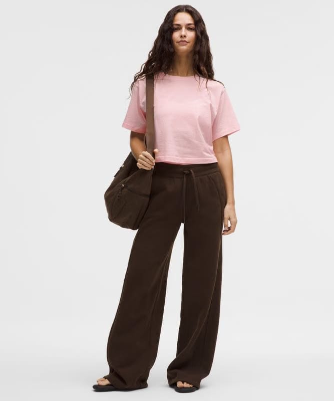 lululemon All Yours Organic Cotton Cropped T-Shirt - Pink Pearl