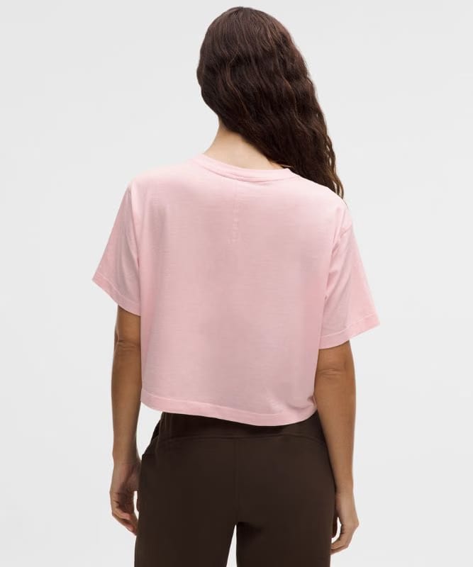 lululemon All Yours Organic Cotton Cropped T-Shirt - Pink Pearl