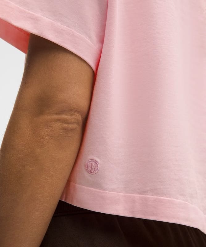 lululemon All Yours Organic Cotton Cropped T-Shirt - Pink Pearl