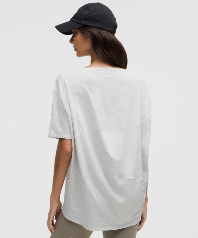 lululemon Back In Action Organic Cotton T-Shirt - Heathered Core Ultra Light Grey