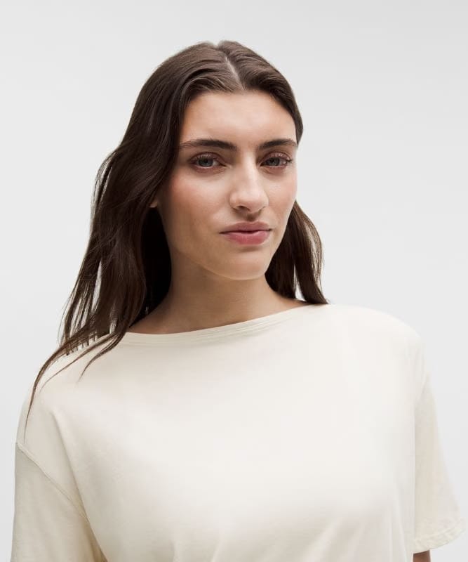 lululemon Back In Action Organic Cotton T-Shirt - Light Ivory