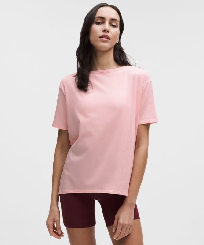 lululemon Back In Action Organic Cotton T-Shirt - Pink Pearl