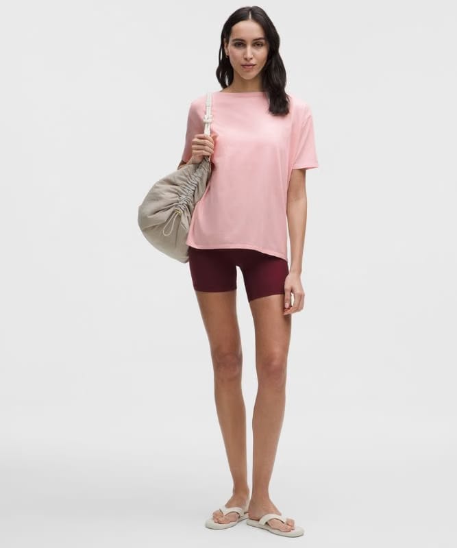 lululemon Back In Action Organic Cotton T-Shirt - Pink Pearl
