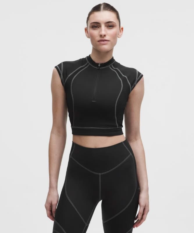 lululemon Everlux Panelled Short-Sleeve Shirt - Black