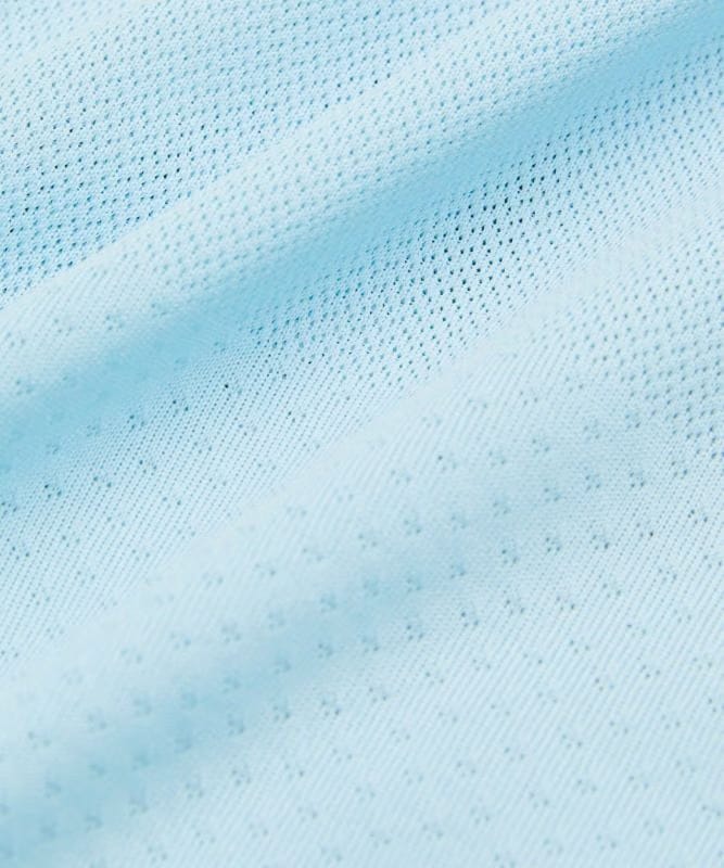 lululemon Fast and Free Short-Sleeve Shirt *Perforated Stripe - Foam Cloud