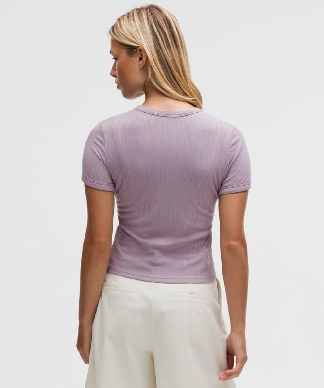 lululemon Hold Tight Micro-Rib Straight-Hem T-Shirt - Black