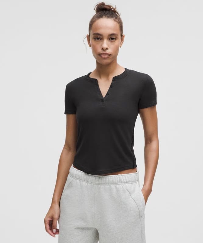 lululemon Hold Tight Short-Sleeve Henley - Black
