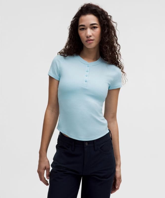 lululemon Hold Tight Short-Sleeve Henley - Foam Cloud