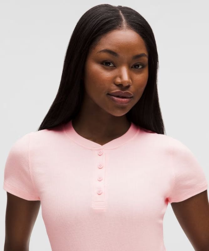 lululemon Hold Tight Short-Sleeve Henley - Pink Pearl