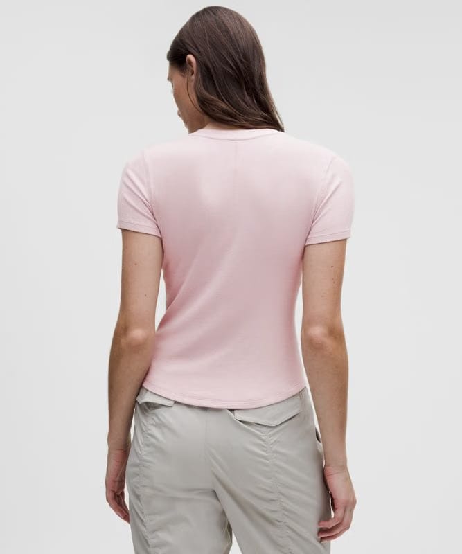 lululemon Hold Tight Short-Sleeve Henley - Porcelain Pink