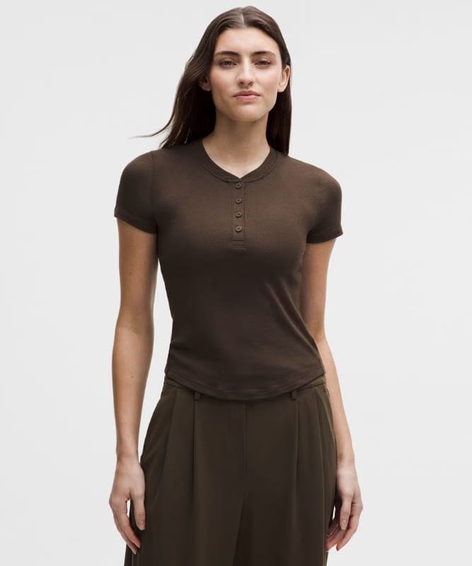 lululemon Hold Tight Short-Sleeve Henley - Walnut Crunch