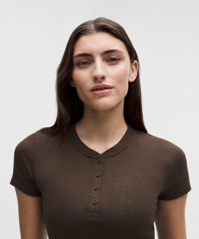 lululemon Hold Tight Short-Sleeve Henley - Walnut Crunch